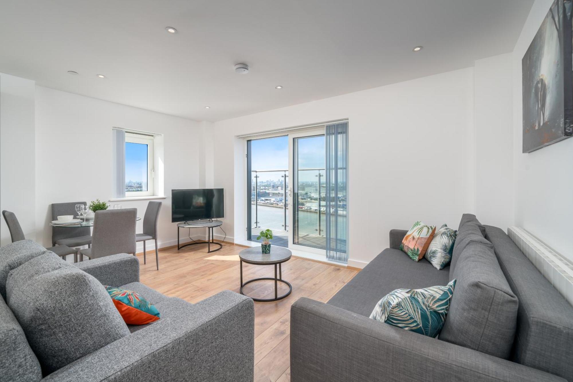 Skyvillion - London River Thames Top Floor Apartments By Woolwich Ferry, Mins To London Excel, O2 Arena , London City Airport With Parking 外观 照片